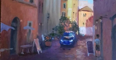 María Catalina Alberto | Calle de Italia | Óleo
