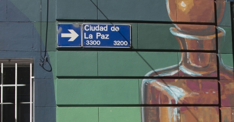Fragmento del Mural realizado por alumnos y alumnas del Taller de Murales del Colegio de la Ciudad | Manuela Pedraza y Ciudad de la Paz (CABA) | Látex Exterior