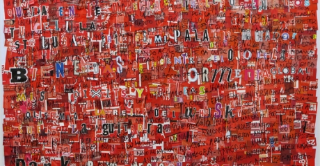 Dani Umpi | Nos atacan, 2017 | Collage sobre papel. 74 x 110 cm