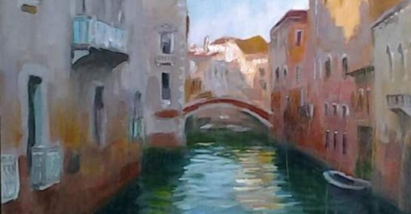María Catalina Alberto | Venecia | Óleo, 30 x 45 cm