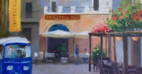 María Catalina Alberto | La Trattoria | Óleo, 30 x 35 cm