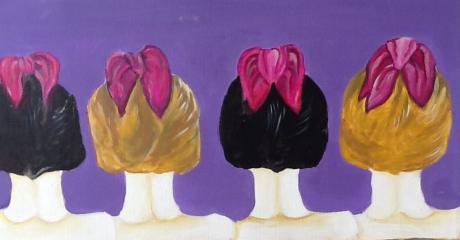 Graciela Graschinsky de Cohan | Infancias| Acrílico sobre papel | 30x40 cm, 2017.